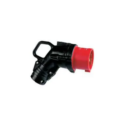 Stecher inclinat Hypra - IP44 - 380/415 V~ - 63 A - 3P+N+E - cauciuc