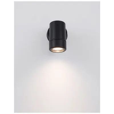 Aplica LIMBIO Negru ABS Sticla Diffuser LED GU10 1x7 Wat IP44 Fara bec Deschis jos