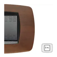 Placa ornament technopolimer, 2 module, nuc inchis
