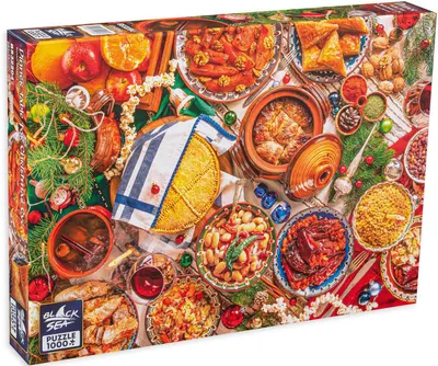 Puzzle Black Sea Premium din 1000 de piese - Masa de Ajunul Crăciunului
