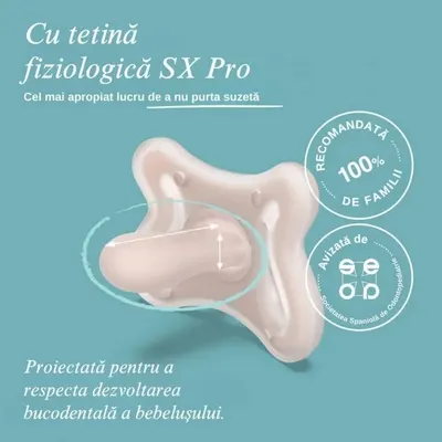 Suzeta fiziologica Suavinex SX Pro Zero Zero 0-6 luni