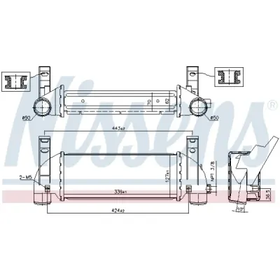 Intercooler, compresor NISSENS 96219