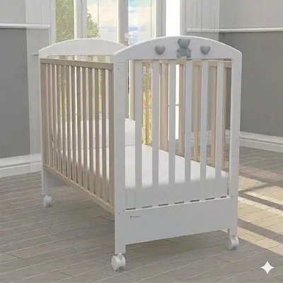 Patut pentru bebeluși Bambino Casa - Bella, Naturale-Grigio