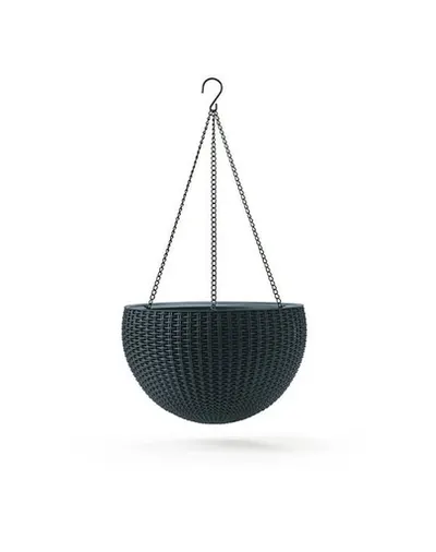 KETER Ghiveci suspendat pentru flori Rattan 8,6 L