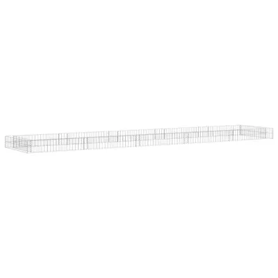 vidaXL Strat înălțat de gabion, 500x100x20 cm, oțel galvanizat