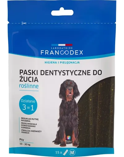 FRANCODEX Benzi de ros pentru caini M impotriva respiratiei neplacute 352,5 g/15 buc