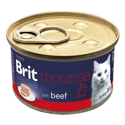 Brit Premium by Nature Cat Mousse with Beef 85 g