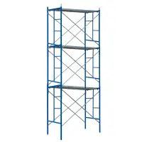 Schela circulabila -albastra- din otel H5100*L1800*W1219 mm cu 6 seturi de diagonale și 3 platforme
