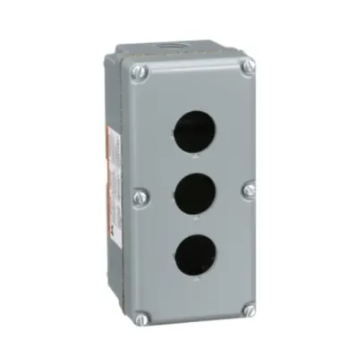Cutie Goala Pentru Butoane - 9001K - Aluminiu - 3 Decupari Ø 30