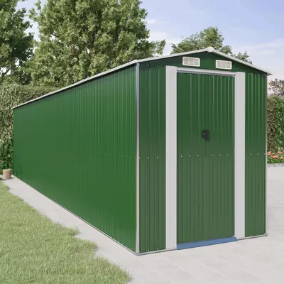 Gossi sopron de gradina, verde, 192x855x223 cm, otel zincat