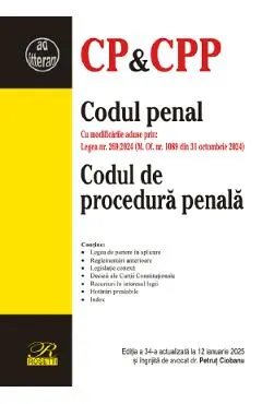Codul penal. Codul de procedura penala Ed.34 Act.12 ianuarie 2025