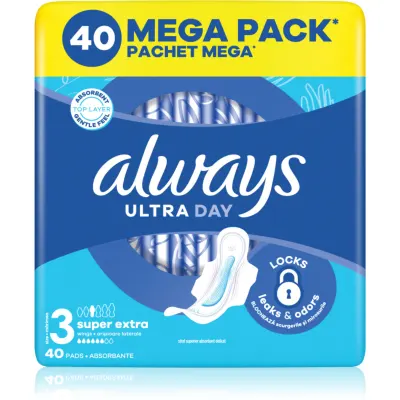 Always Ultra Super Extra Size 3 absorbante cu aripioare 40 buc
