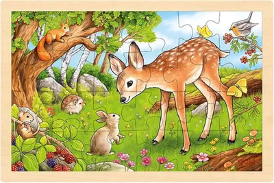 Puzzle din lemn - Prieteni necuvantatori, 24 piese (mai multe modele, pret pe bucata)