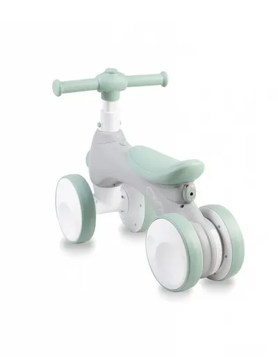 Ride-On pentru copii fara pedale Momi Tobis Green, cu lumini, sunet si difuzor de balonase, ghidon reglabil pe inaltime in 3 puncte, potrivit pentru copii de la 24 de luni, sarcina maxima 20 kg