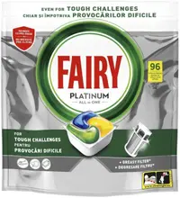 Tablete pentru mașina de spălat vase Fairy - Platinum, Lemon, 66+30 buc.