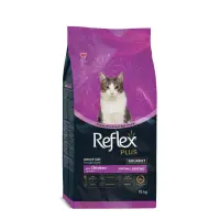 REFLEX Plus Gourmet Multicolor, Pui, hrană uscată pisici, apetit capricios, 15kg