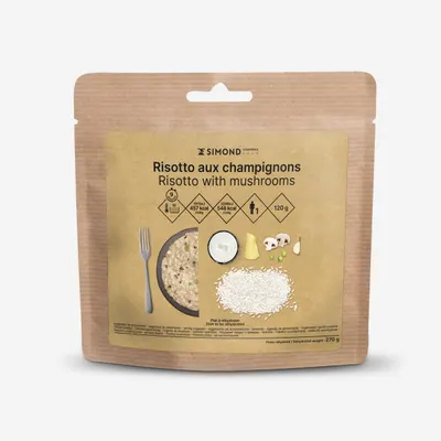Mâncare vegetariană liofilizată, risotto cu ciuperci 120 g