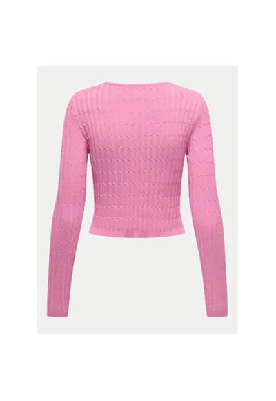 Pulover dama - 304784873 - Viscoza/Poliamida - Roz - Roz