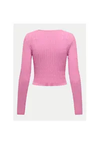 Pulover dama - 304784873 - Viscoza/Poliamida - Roz - Roz
