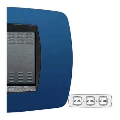 Placa ornament technopolimer, 2+2+2 module, bleo