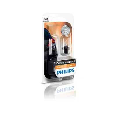 Set 2 becuri auto halogen Philips Vision BAX black 1.2W 12V 12597B2