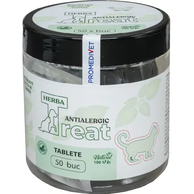 Herba-Treat tablete pisici antialergic cutii 50 tbl*0.3gr