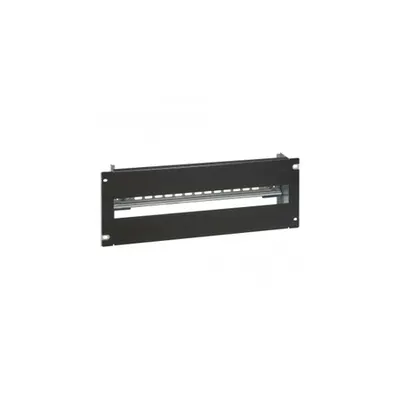 DIN profile rail cu front panel - 24 module - negru RAL 9005