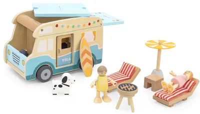 Set din lemn Viga - Camper cu figuri