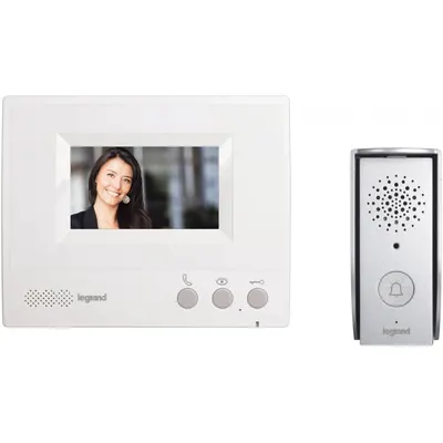 Kit videointerfon entrylevel, LCD 4,3 inch, infrarosu Legrand 369560