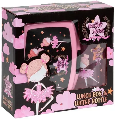 Set de sticlă și cutie cu alimente Derform Ballerina 12