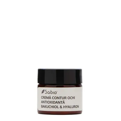 Crema pentru conturul ochilor antioxidanta cu Bakuchiol & Hyaluron, 15ml, Sabio