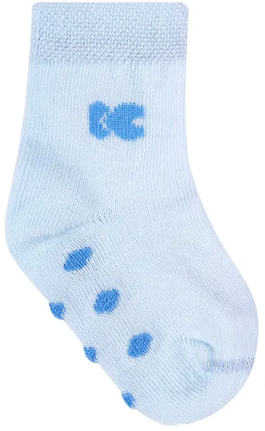 Șosete pentru bebeluși cu talpă în relief KikkaBoo Stripy Friends - 0-6 luni, albastru