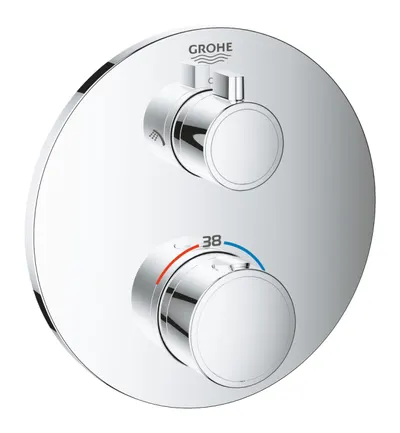 Baterie cada sau dus termostatata Grohe Grohtherm Round cu montaj incastrat