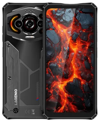 Telefon Lagenio Panther 1, 4G, Dual SIM, 6.7 HD+ 120Hz, Octa-Core T7250, 8GB RAM, 256GB, NFC, Rezistent IP68 IP69K, Android 16, Black