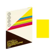 Etichete autocolante Grand 150-1065, 1/A4, 210x297mm, permanente, colturi drepte, galben fluorescent, top 25 coli