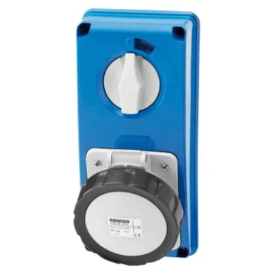 Priza industriala cu interblocaj verticala - WITHOUT BOTTOM - WITHOUT FUSE-HOLDER BASE - 3P+N+E 16A 480-500V - 50/60HZ 7H - IP67