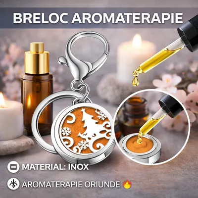 Breloc aromaterapie, difuzor pentru uleiuri esentiale V16