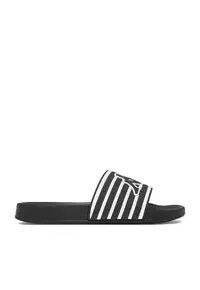 Papuci dama negru - sintetic - Alb/Negru