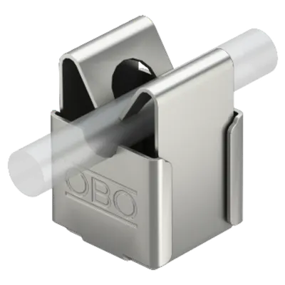 Screwless cable bracket for Rd 8 mm, through-way Ø 5 mm | Type 177 20 VA M6