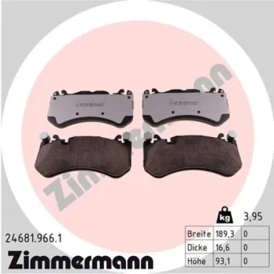 Set placute frana, frana disc ZIMMERMANN 24681.966.1