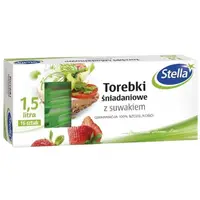Pungi Alimentare cu Fermoar, Stella, 1.5 l, 16 Bucati