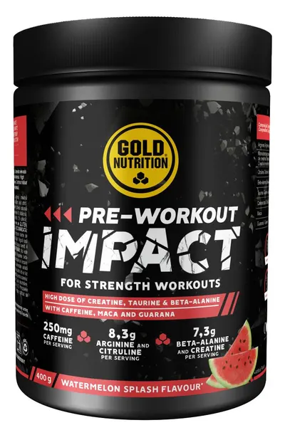 GoldNutrition PRE-WORKOUT Impact pepene rosu 400 gr