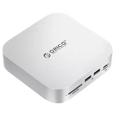 Hub Multifunctional Orico MiniLink M48PR pentru Apple Mac Mini M4, 9in1, Argintiu
