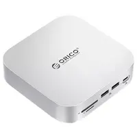 Hub Multifunctional Orico MiniLink M48PR pentru Apple Mac Mini M4, 9in1, Argintiu