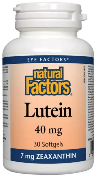 Lutein, 40 mg, 30 capsule gelatinoase moi, Natural Factors