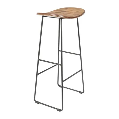 Scaun de bar în culoare naturală din lemn de tec (înălțime șezut 76 cm) Tangle – White Label