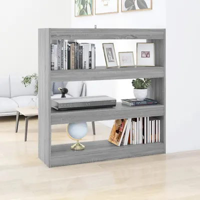 vidaXL Bibliotecă/Separator cameră, gri sonoma, 100x30x103 cm