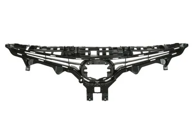 Grila bara fata potrivit TOYOTA CAMRY 2011-2017 - (Superior, cu gaura camerei, plastic, negru)