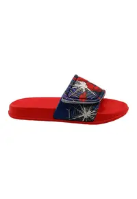 Papuci cu model Spiderman - Rosu/Albastru inchis