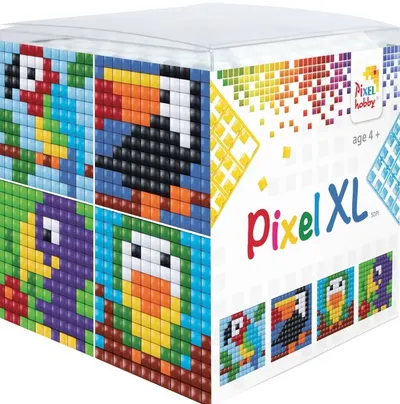 Kit creativ cu pixeli Pixelhobby - XL, Cub, pasari